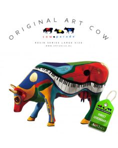 Art Unica Koebeeldje beschilderd