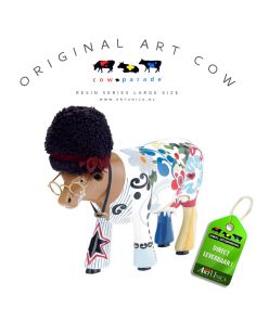 Art Cow Koebeeldje beschilderd groot Art Unica