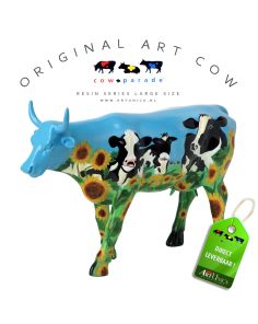 Koebeeldje groot Cow Barn Art Unica