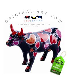 Art Cow Koeienbeeldje keramiek Coo ween of HeartsArt Unica