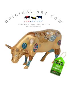 Art Cow koeienbeeldje keramiek Klimt Cow Art Unica 