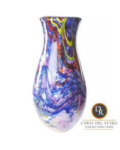 Livorno Italiaanse Murano glaskunst vaas blauw