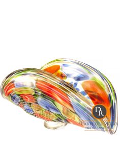 Murano schaal Dino Ripa met goudoxides Art Unica Italiaanse glaskunst