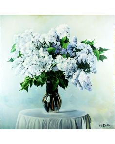 Schilderij Seringen op Vaas Art Unica Kunst Amersfoort