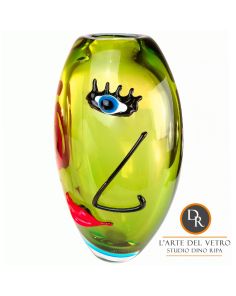Unica Vaas glaskunst Faccia Aida Dino Ripa 