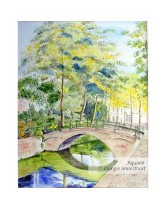 Schilderij Amersfoort Zuidsingel Aquarel Art Unica Galerie Bereikbare Kunst Amersfoort