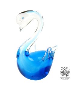 Zwaan glaskunst beeldje blauw