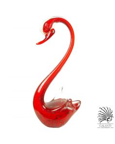 Zwaan glassculptuur glossy red