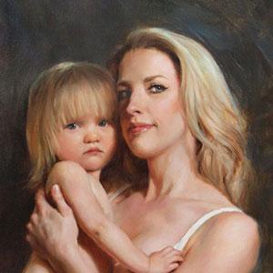 Babyportret laten schilderen Art Unica Portretschilders