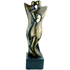 Dans van de Liefde bronzen beeld van Eduard Martens